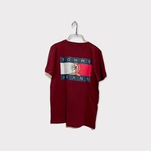 Tommy Hilfiger burgundy/maroon t shirt men size M